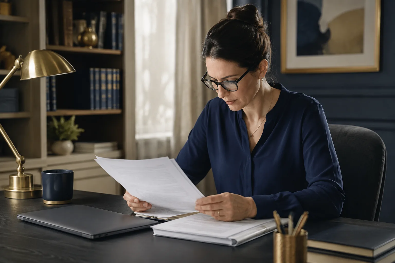 A writer checks source records while preparing a maintenance teaching example
